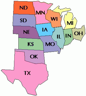 Midwestern United States Zone in American Banner Exchange.