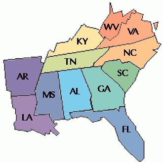 South on American Banner Exchange   Targeted Regional United States Zones